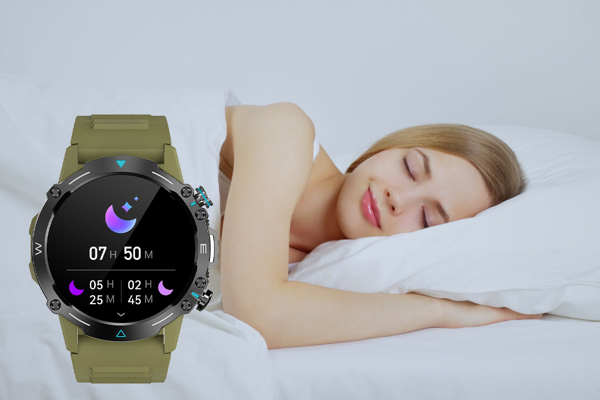 Chytré hodinky Colmi M42 se sledováním spánku, štíhlým designem, více než 100 sportovními režimy a 10denní výdrží baterie.