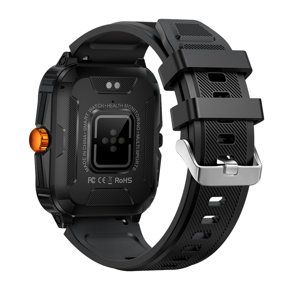 Chytré hodinky COLMI P76 1,96" pro venkovní sporty a fitness, 3ATM, vodotěsné, oranžové zadní kryty
