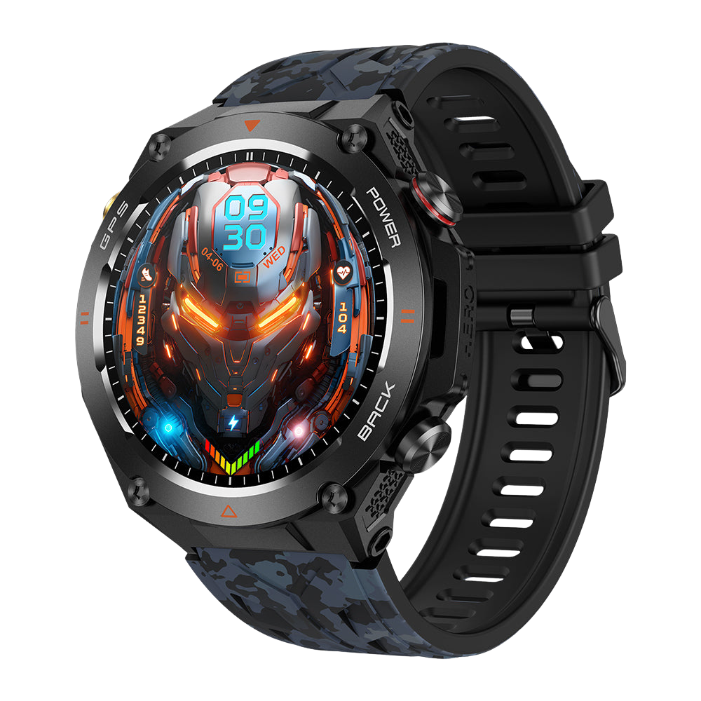 Chytré hodinky COLMI V75 GPS, odolné, venkovní, fitness tracker, modro-námořnická modř
