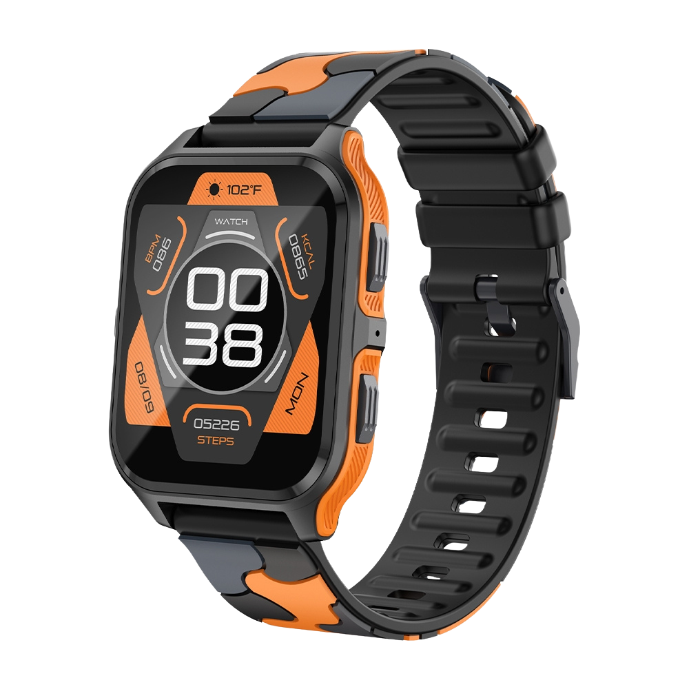 Chytré hodinky COLMI P73, 1,9″ displej, venkovní volání, vodotěsné, IP68, černá, oranžová, maskáčová